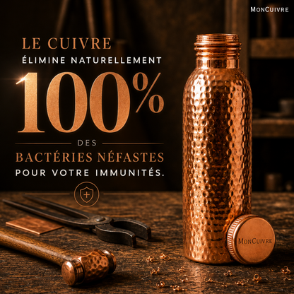 Gourde MonCuivre Artisanale 0% microplastique 0 bactéries