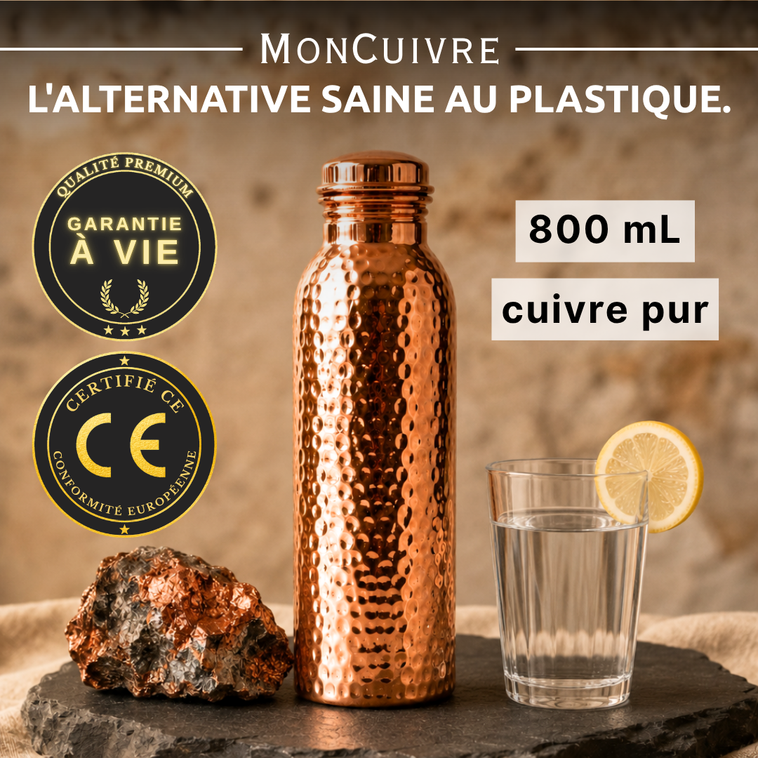 Gourde MonCuivre Artisanale 0% microplastique 0 bactéries
