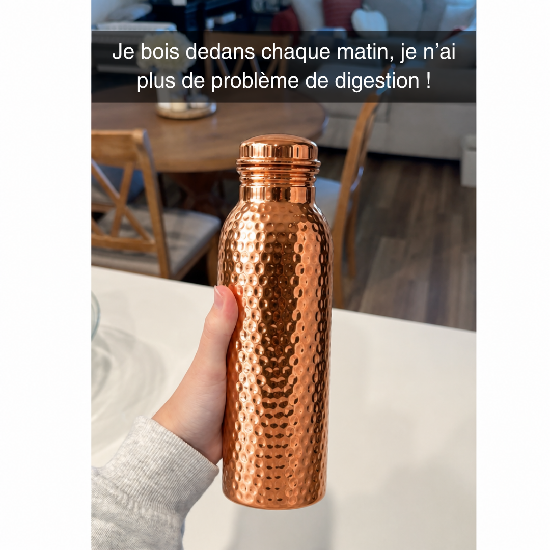 Gourde MonCuivre Artisanale 0% microplastique 0 bactéries